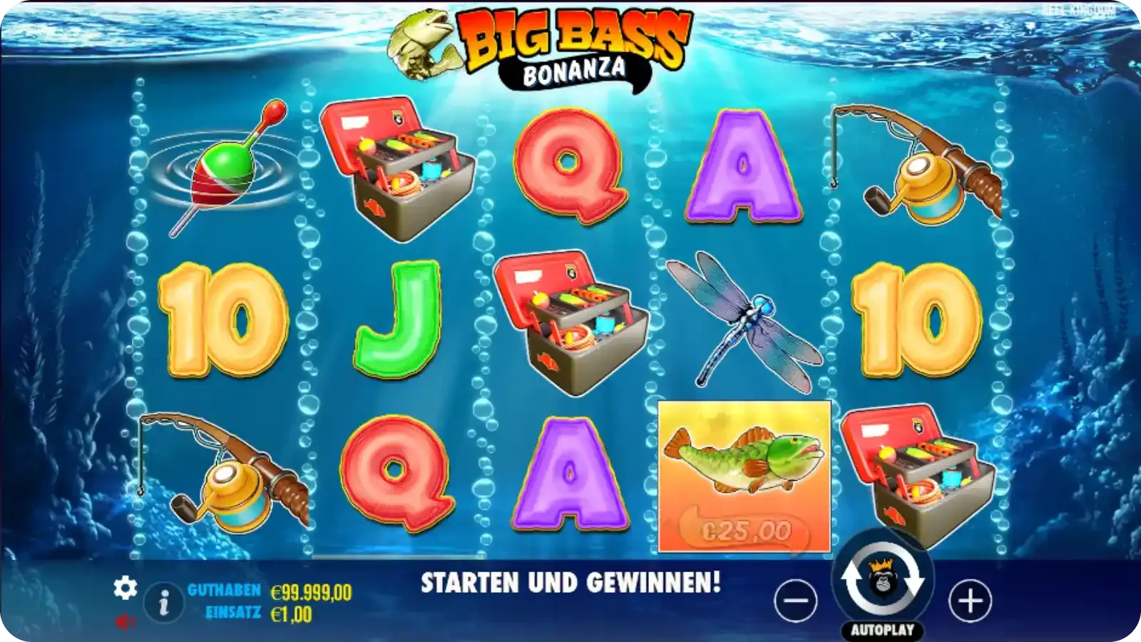 Bonusfunktionen im Slot Big Bass Bonanza