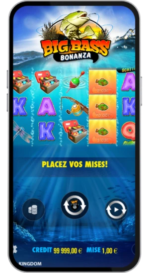 Rotation rouleaux Big Bass Bonanza